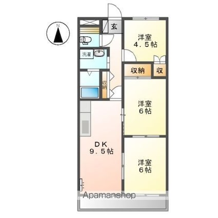 コンフィデンス　Ⅰ[3LDK/58.3m2]の間取図