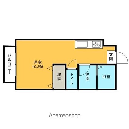 ル・プランタン[1R/26.49m2]の間取図