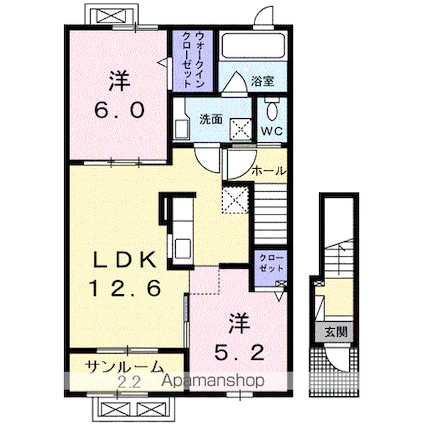 リッコ　ハギノ[2LDK/61.8m2]の間取図