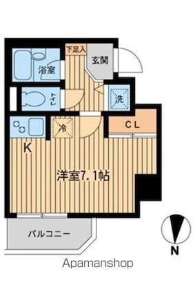 ジョイシティ住吉Ⅱ[1R/21.77m2]の間取図