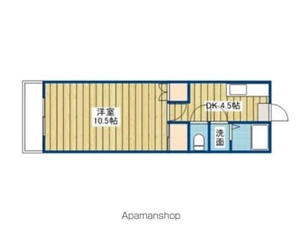 キャッスルエアポート[1K/30.24m2]の間取図