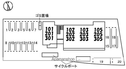エテルナ・Ｍ[3LDK/71.95m2]の配置図