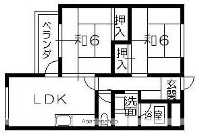 宮之阪ハイツ弐番館の間取り写真