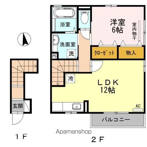 DーROOM山西の間取り写真