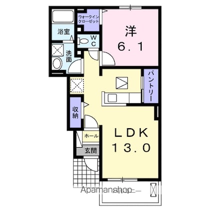 カンタービレ[1LDK/45.77m2]の間取図