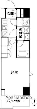 ルーブル池袋弐番館[1K/25.4m2]の間取図