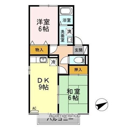 ディアコート加茂　Ａ・Ｂ[2DK/50.12m2]の間取図