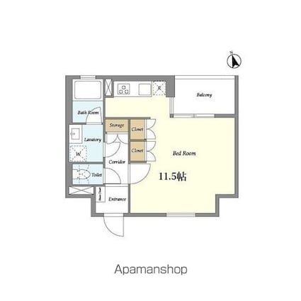 ヒルトップ北沢[1R/31.8m2]の間取図