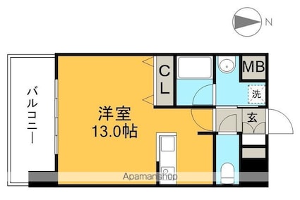 ｃａｌｍ．ｅｓⅡ[1R/32.85m2]の間取図