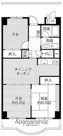 ビレッジハウス芝浦タワー１号棟の間取り