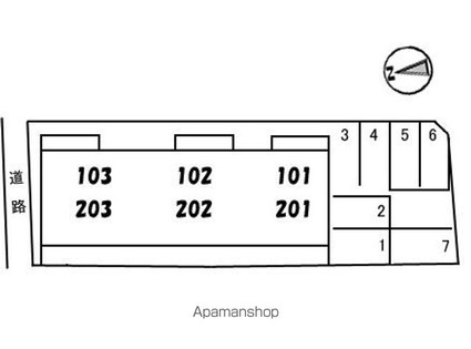 メゾンソレイユ[2LDK/66.4m2]の配置図