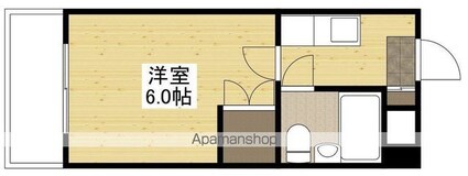 広島県広島市西区楠木町１丁目[1K/17.01m2]の間取図