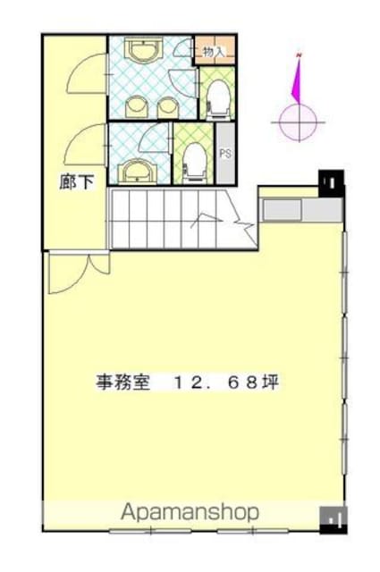 あきやまビル[事務所/41.85m2]の間取図