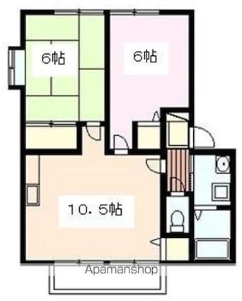 ソレジオＫＡＮＤＡ　Ａ[2LDK/51.04m2]の間取図