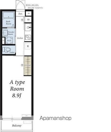 千葉県千葉市中央区道場北１丁目[1K/27.32m2]の間取図