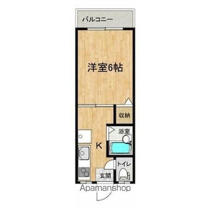 クレセント[1K/19.95m2]の間取図