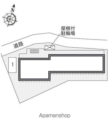 レオパレスシェドゥーブル[1K/23.18m2]の配置図