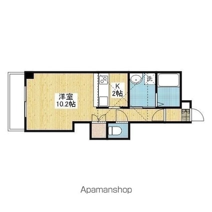 フォレスト・タワー[1K/28.8m2]の間取図