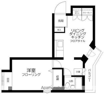 パステルＵ[1LDK/35.01m2]の間取図