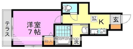 東京都杉並区成田東２丁目[1K/25m2]の間取図