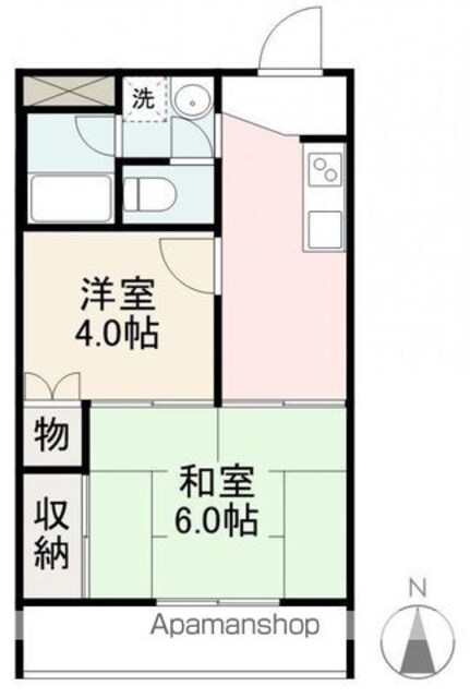 ローズ・シャンブル[2K/34.65m2]の間取図