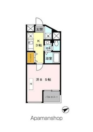 東京都杉並区下高井戸２丁目[1K/29.47m2]の間取図