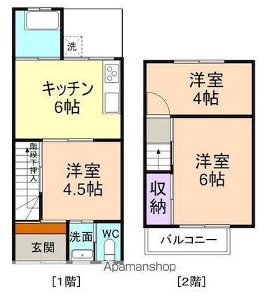 和歌山県和歌山市和歌浦東２丁目[3DK/47.1m2]の間取図