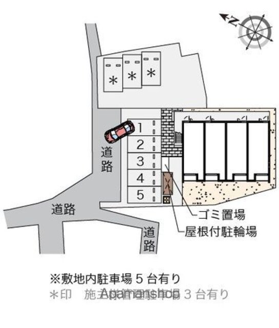 クレイノ浜御殿[1K/25.89m2]の配置図