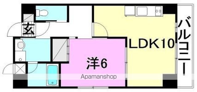 プレジール・ヴェレ[1LDK/42m2]の間取図