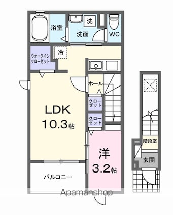 ｅｔｅｒｎｏ　Ｓｏｒａ[1LDK/37.63m2]の間取図