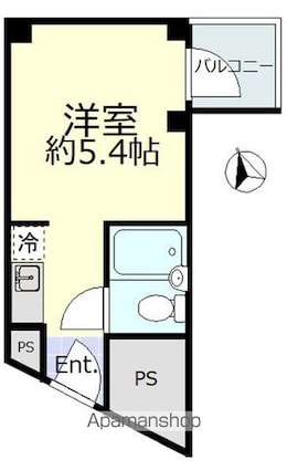ソフトタウン青山[1R/15.78m2]の間取図