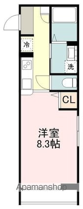 Ｇ－ＣＲＥＳＴ土樋[1R/26.45m2]の間取図