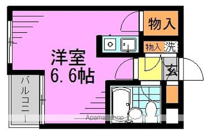 コーポラスＫ[1R/17.67m2]の間取図