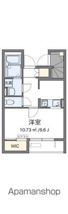 レオネクストプランタンソレイユ[1K/26.74m2]の間取図