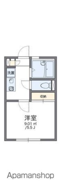 レオパレスフォーブル三茶[1K/18.7m2]の間取図