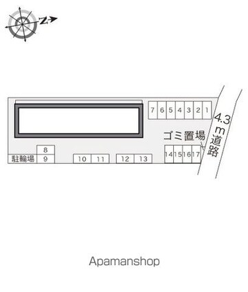 レオパレスプチ・シュマン[1K/23.71m2]の配置図
