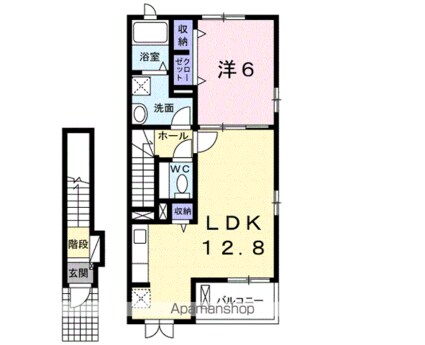 茨城県土浦市下高津１丁目[1LDK/49.14m2]の間取図