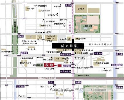 エスティメゾン錦糸町Ⅱ[1K/30.07m2]の配置図