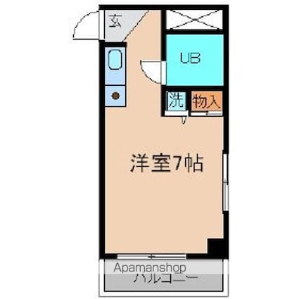 ダイヤモンドスクエア桜台[1K/21.88m2]の間取図