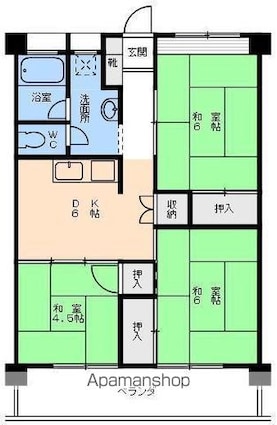 小坂ハイツ[3DK/54.49m2]の間取図