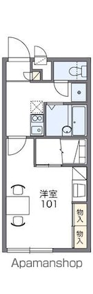 レオパレスブライト[1K/23.18m2]の間取図
