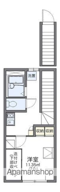 レオパレスＹＡＧＩ[1K/25.5m2]の間取図