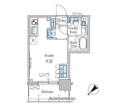 パークアクシス押上テラス[1R/25.01m2]の間取図