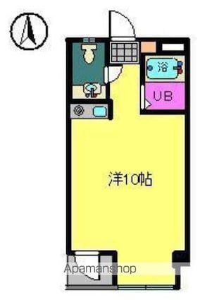第８０杉フラット[1R/28.21m2]の間取図