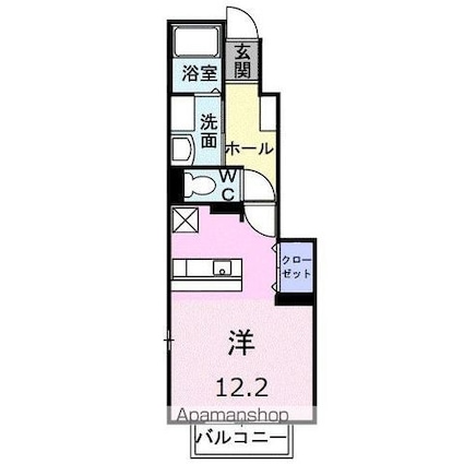 香川県高松市田村町[1R/32.9m2]の間取図