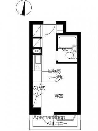 インペリアル南麻布サテライト[1R/17.93m2]の間取図