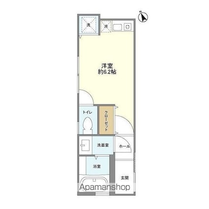 Ｋハウス白山[1R/20.13m2]の間取図