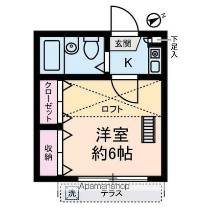 セントラル蒲田[1K/15.77m2]の間取図