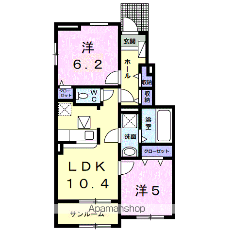 【エテルノ木ノ本Ｂの間取り】