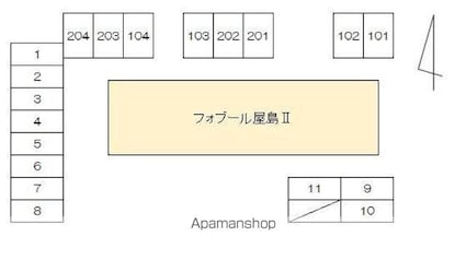 フォブール屋島Ⅱ[3DK/55.89m2]の配置図